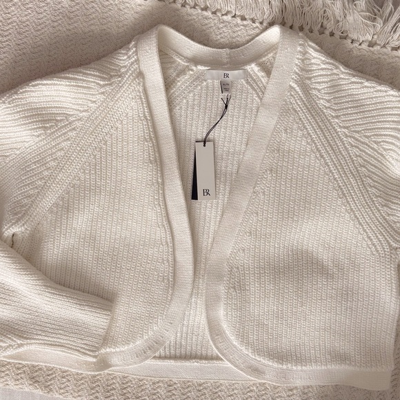 New! Banana Republic Thick 100% Cotton Cardigan, Iced Vanilla Ivory, Size XL - Picture 5 of 6